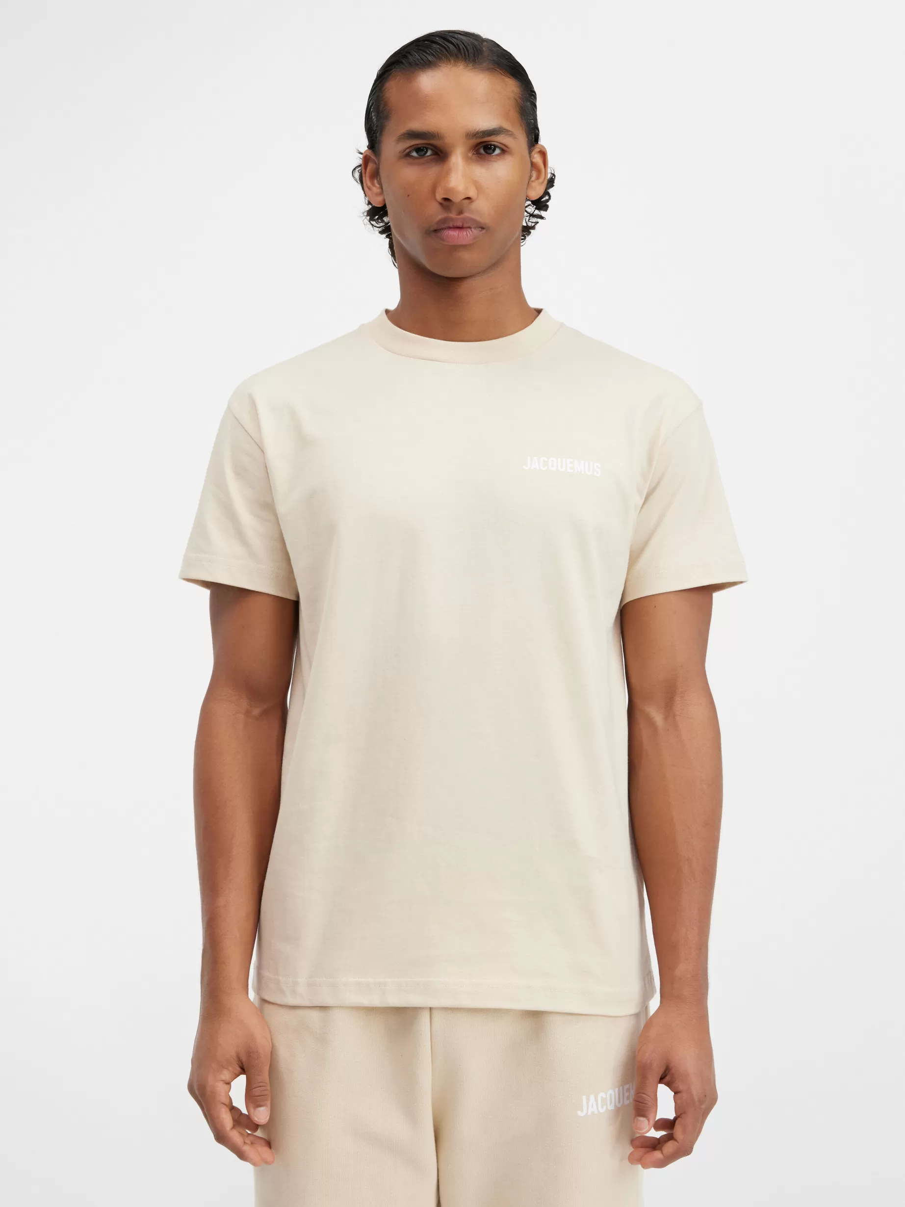 Cheap Jacquemus Het T-shirt LightBeige