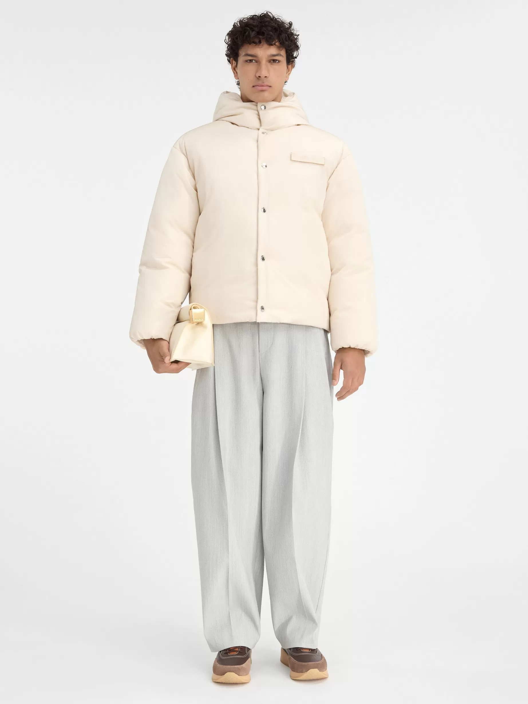 Cheap Jacquemus Het jasje met pofmouwen Off-White