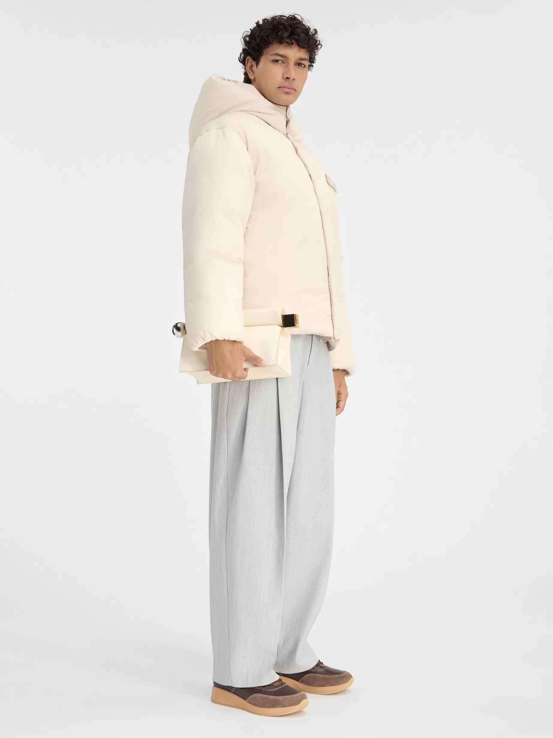 Cheap Jacquemus Het jasje met pofmouwen Off-White