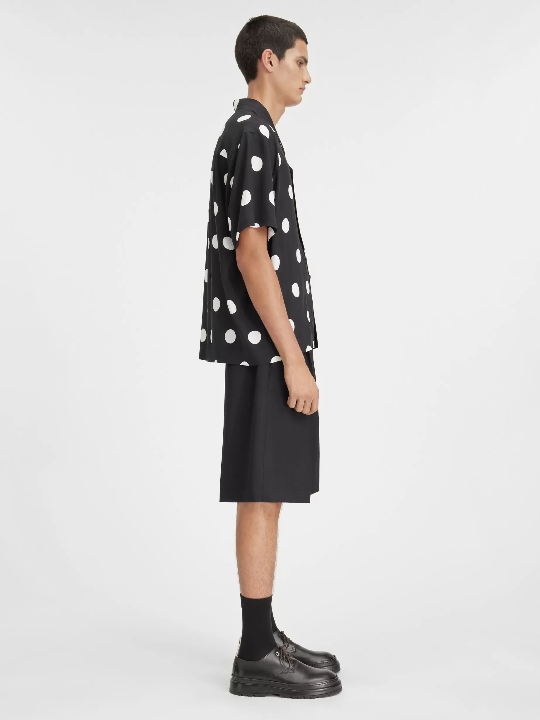 Hot Jacquemus Het Jean shirt Printdotsblack&white