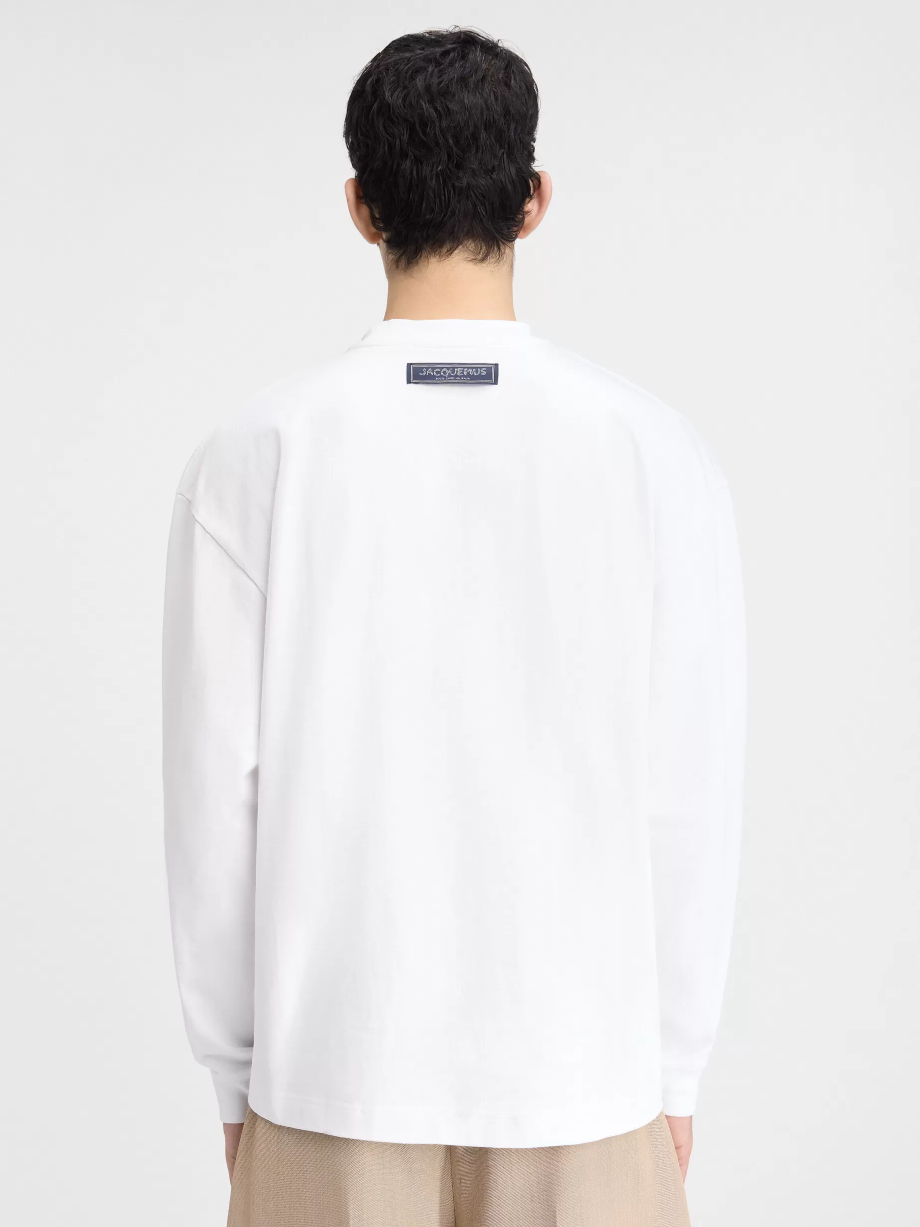 Cheap Jacquemus Het Largo T-shirt met lange mouwen PrintCapriCarsWhite