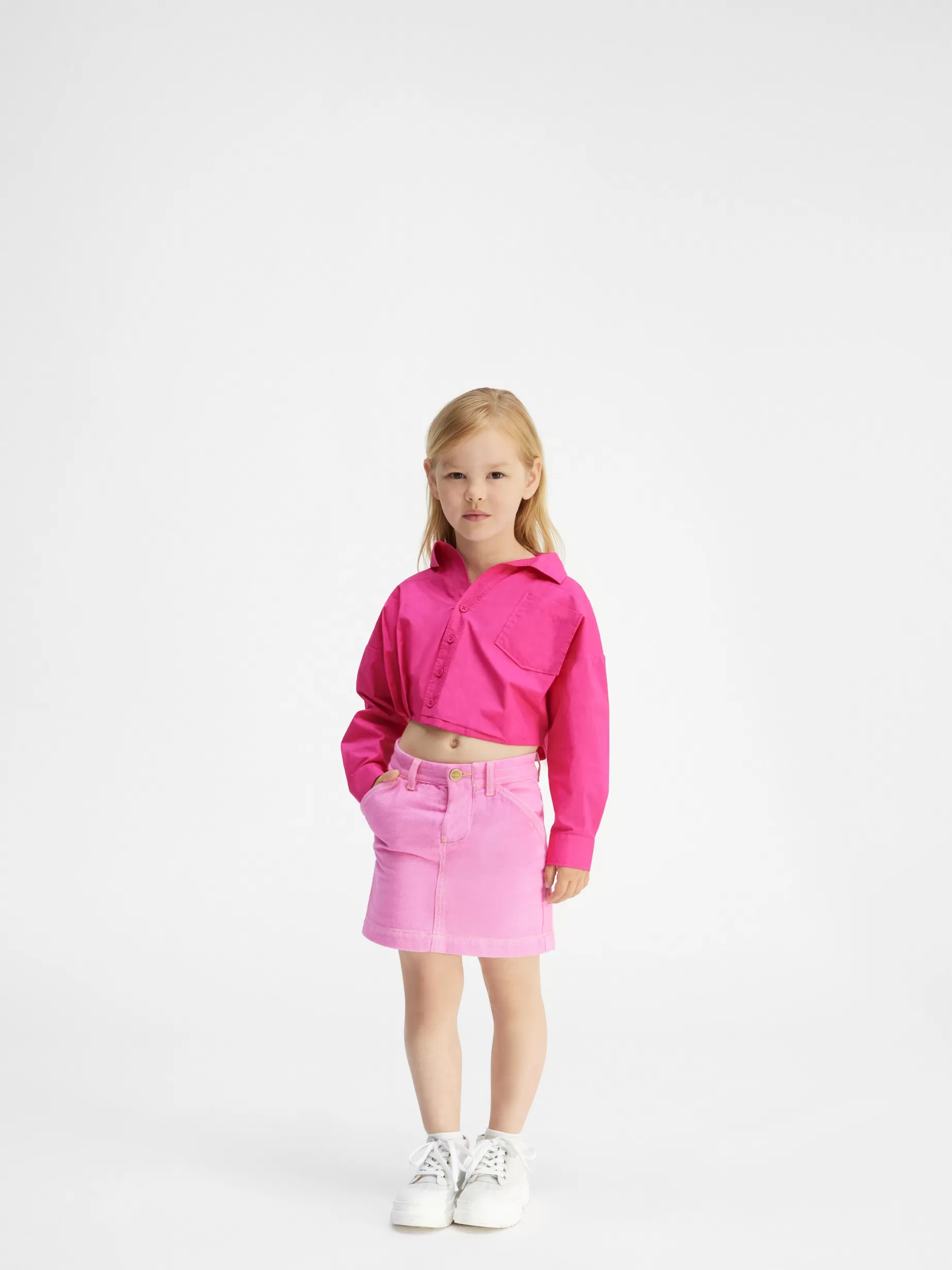 Fashion Jacquemus Het Mejean shirt voor kinderen NeonPink