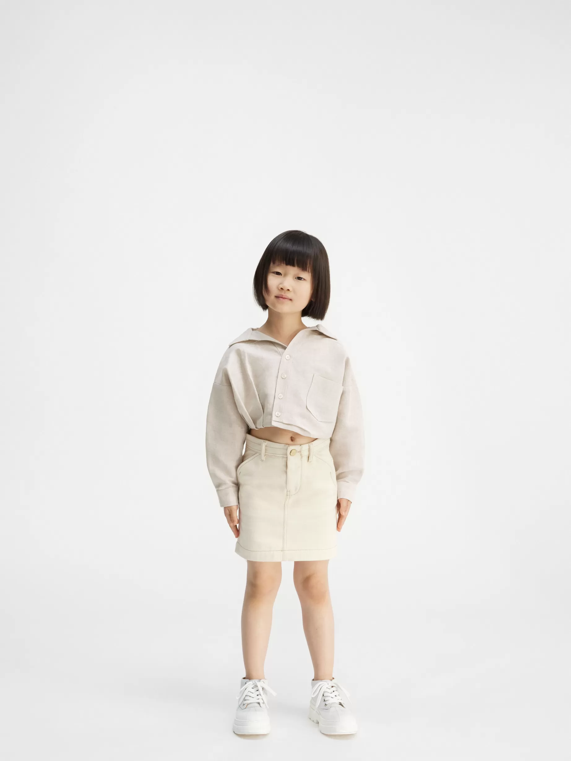 Discount Jacquemus Het Mejean shirt voor kinderen LightBeige