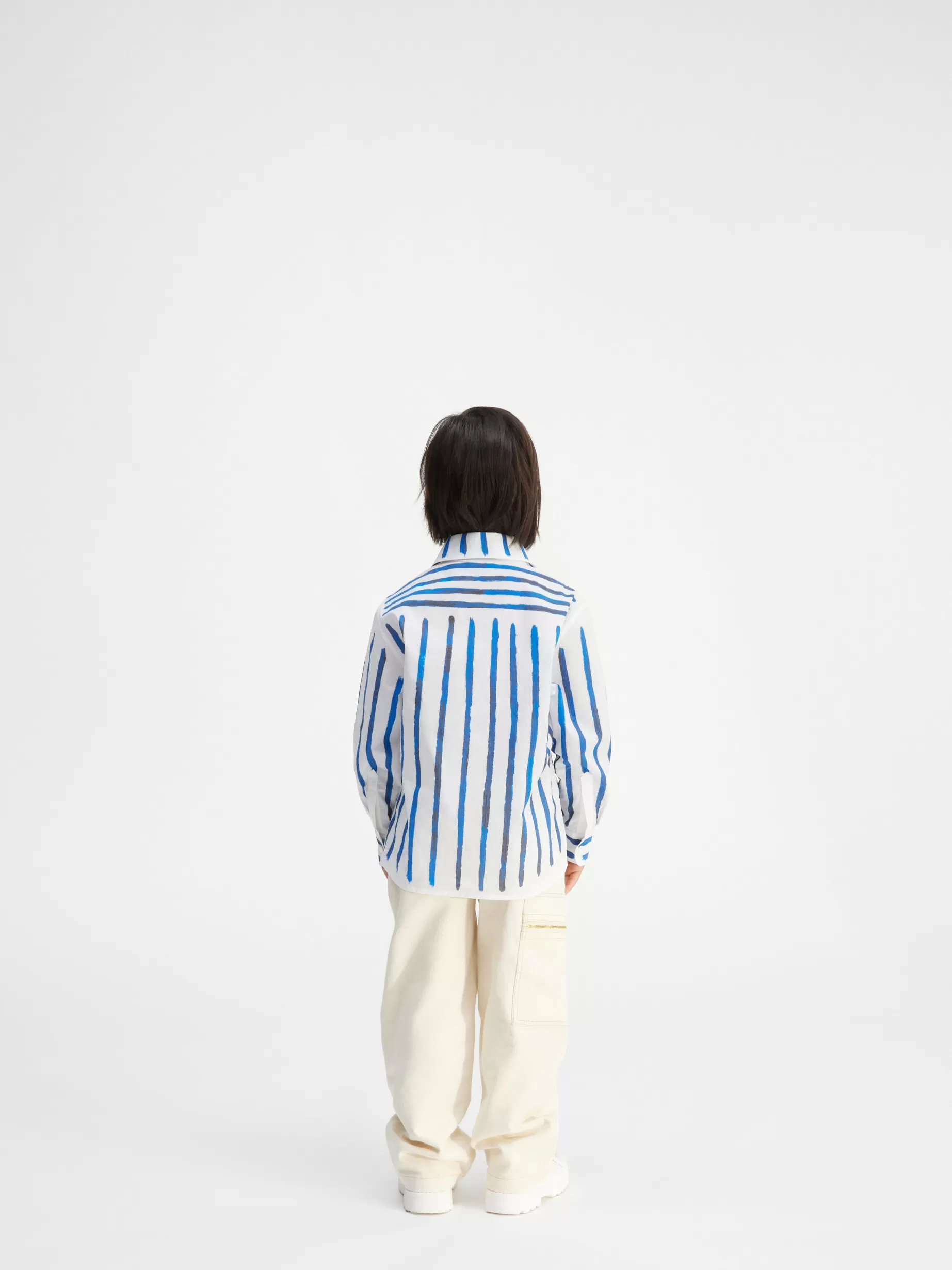 Fashion Jacquemus Het Peinture shirt voor kinderen PrintBlueStripesKids