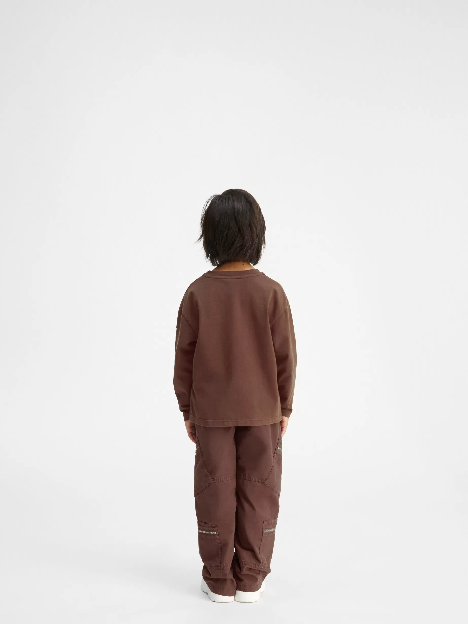 Clearance Jacquemus Het T-shirt met lange mouwen voor kinderen DarkBrown