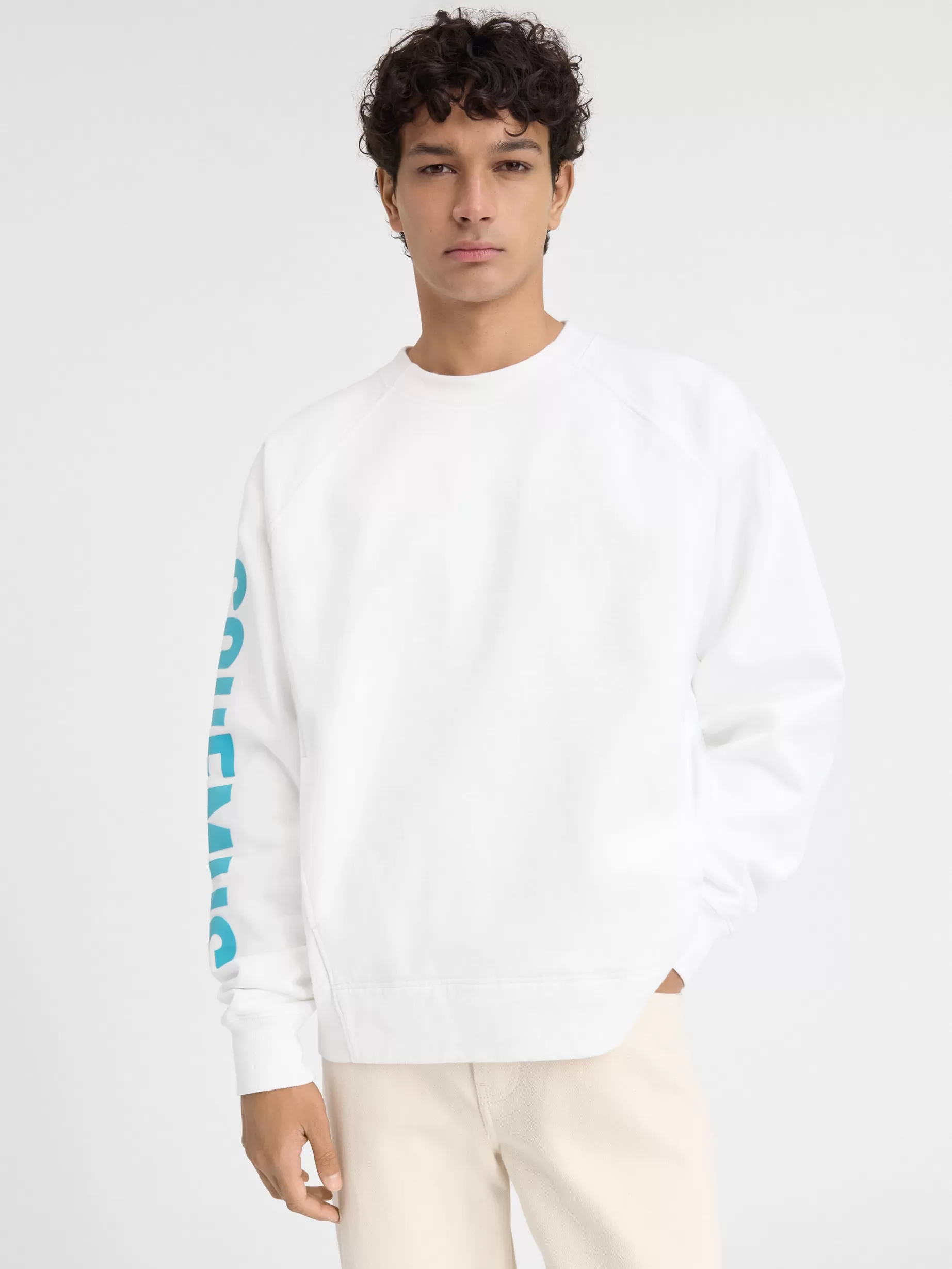 Shop Jacquemus Het Typo sweatshirt Multi-White