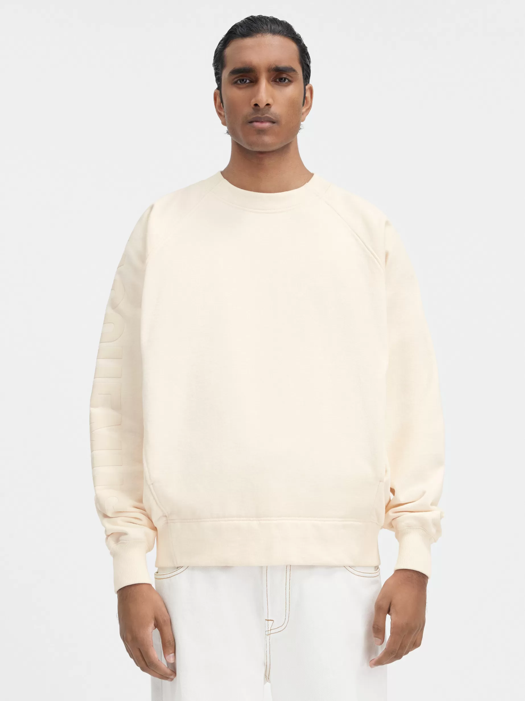 Shop Jacquemus Het Typo sweatshirt LightBeige