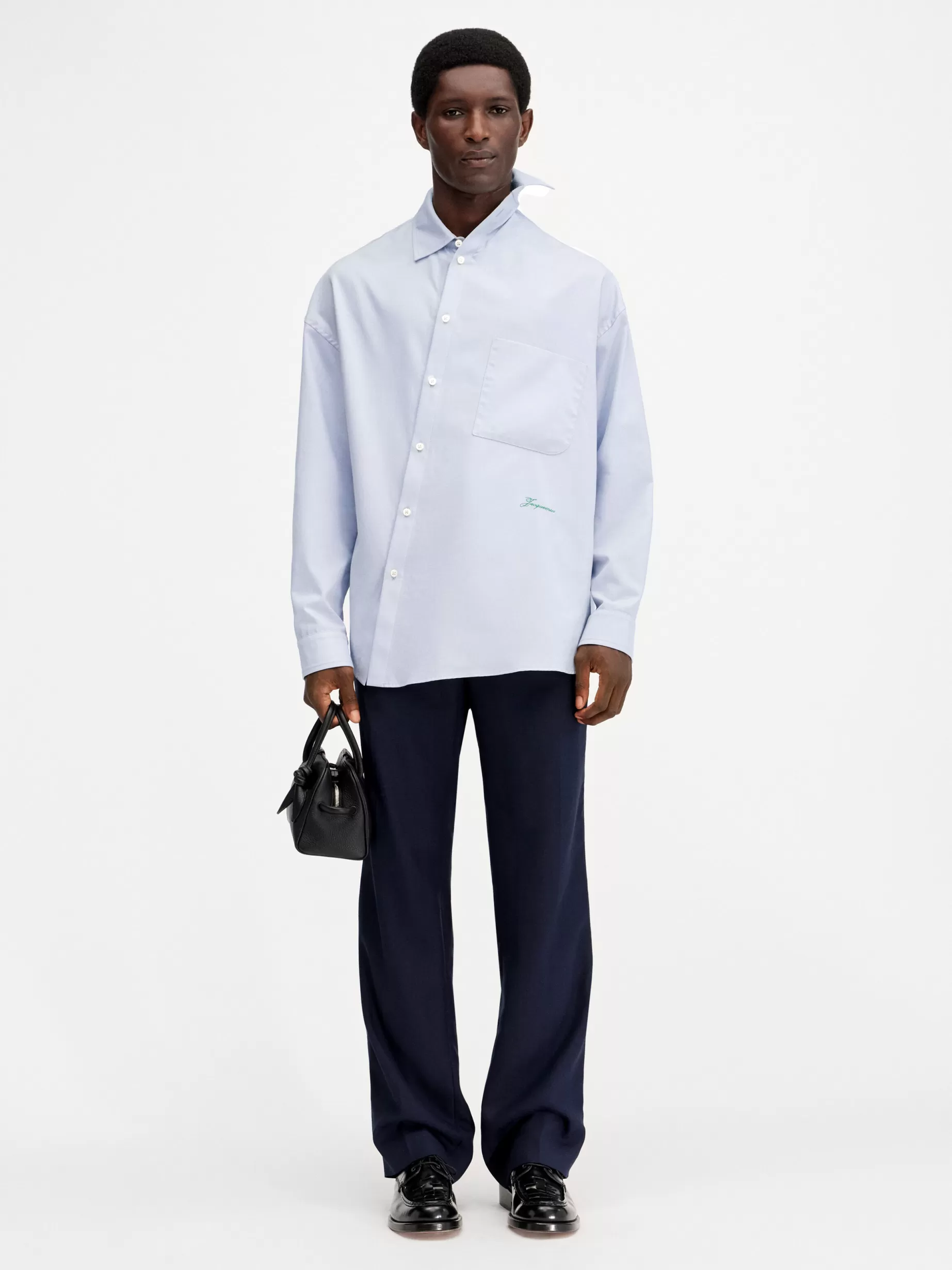 Cheap Jacquemus The Cuadro shirt LightGrey