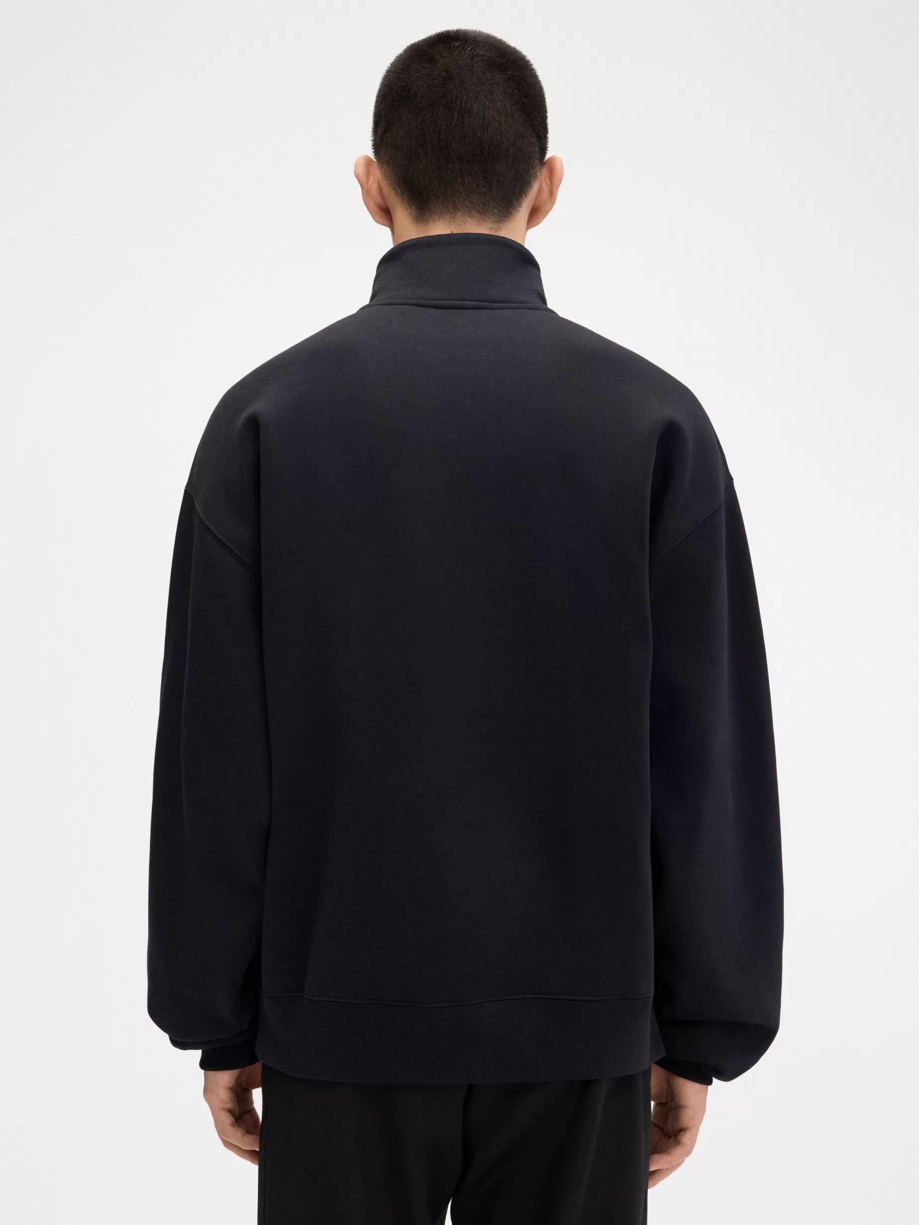 Cheap Jacquemus The Gros Grain zipped-rollneck sweatshirt Black