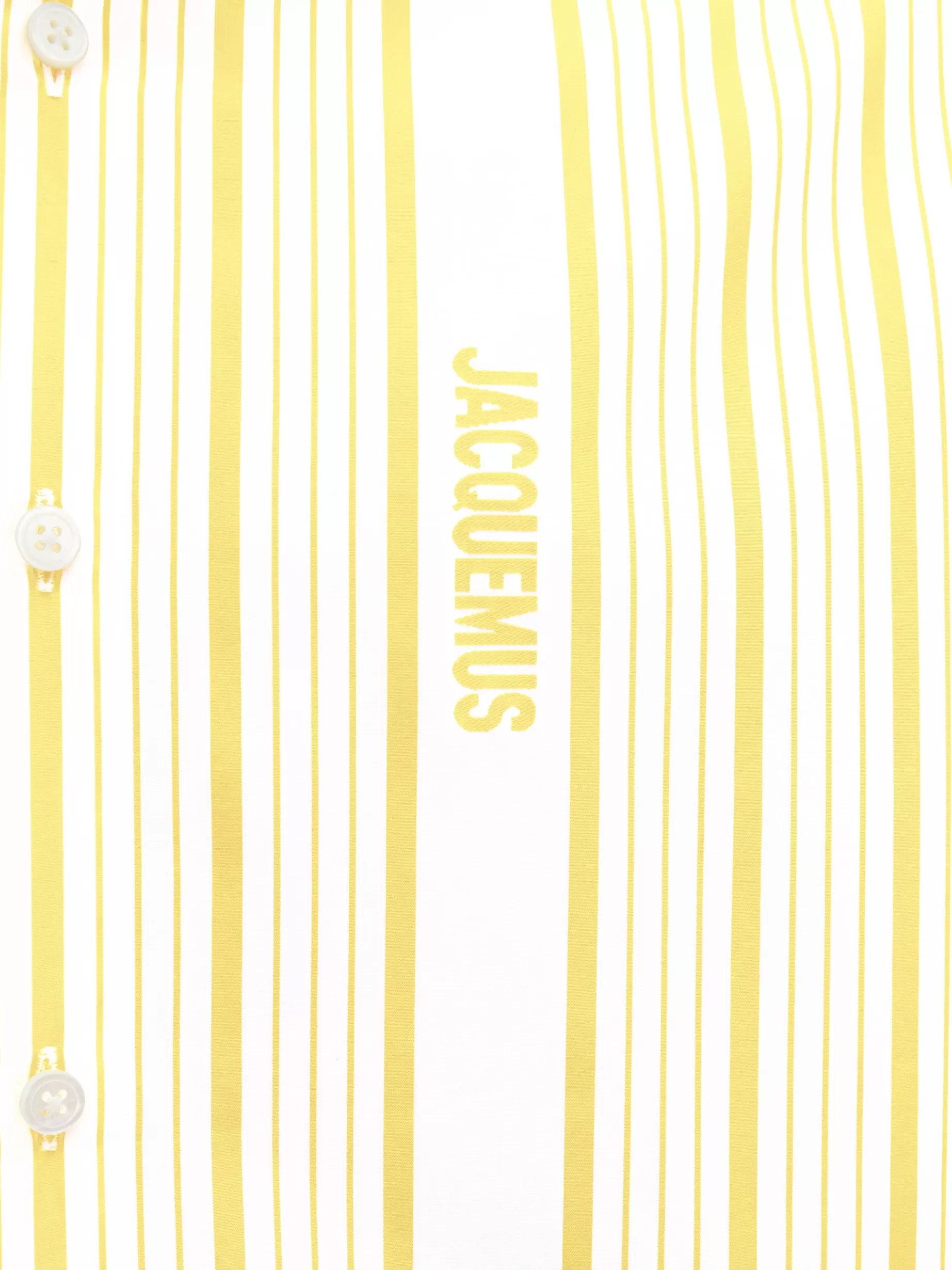 Discount Jacquemus The Simon shirt JacquardBusinessBigLogoStripesYellow/White